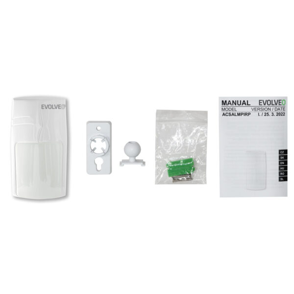 EVOLVEO bezdr. PIR snímač pohybu s imunitou vůči pohybu malých zvířat pro SecuPro/Alarmex Pro