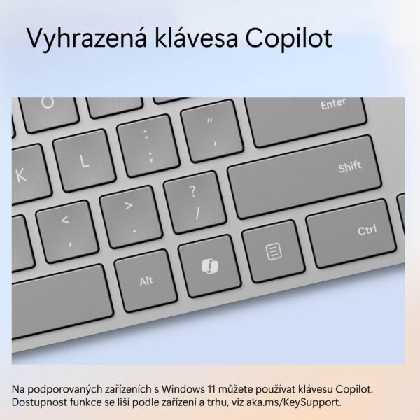 Microsoft Surface Keyboard (2. edice)/Bezdrátová Bluetooth/US layout/Šedá