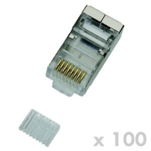 4135_s DATACOM Konektor RJ45 STP 8p8c Cat6 drát 100ks