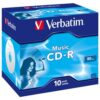 43365_3d_s VERBATIM CD-R(10-pack)AudioLiveit!/Color/Jewel/80m