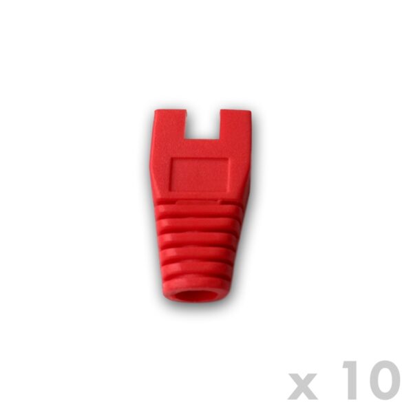 4344_h_800_s DATACOM Ochrana RJ45 s výřezem ČERVENÁ (10ks)