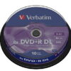 43666_s VERBATIM DVD+R(10-Pack)Spindl/MattSlvr/8x/8.5GB