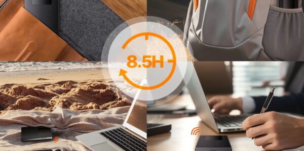 Tenda 4G180v4 4G LTE Mobile AX300 WiFi 6 battery modem router, WPA3, USB-C, 2100 mAh, 8.5 hod.