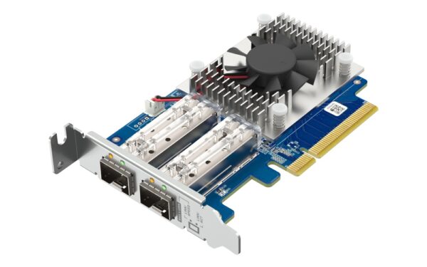 QNAP QXG-10G2SF-NXE - 2x 10GbE SFP+, low-profile, PCIe Gen3 x8