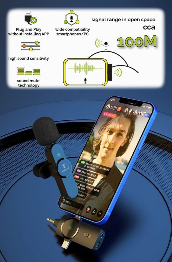 Bezdrátový mikrofon Viking M360/3in1