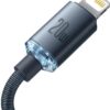 Baseus CAJY000201 Crystal Shine Series Datový Kabel USB-C - Lightning 20W 1,2m Black