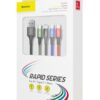 Baseus datový kabel 4v1 microUSB+USB-C+2xLightning 1,2m 3,5A černý