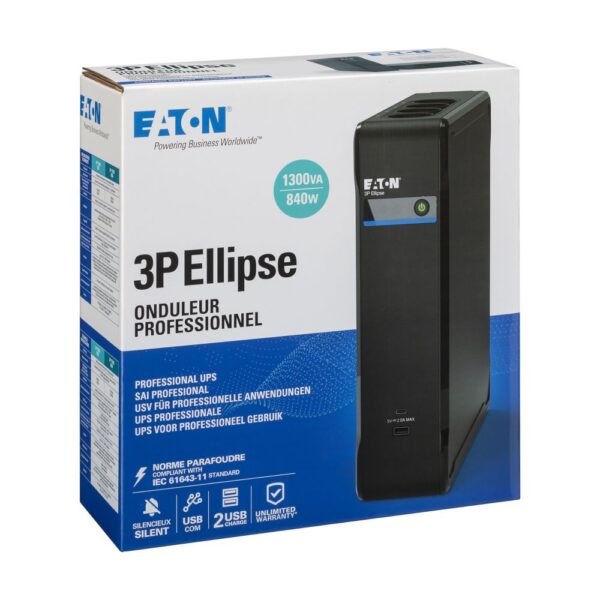 Eaton UPS 1/1fáze,1,3kVA- 3P Ellipse 1300 USB IEC