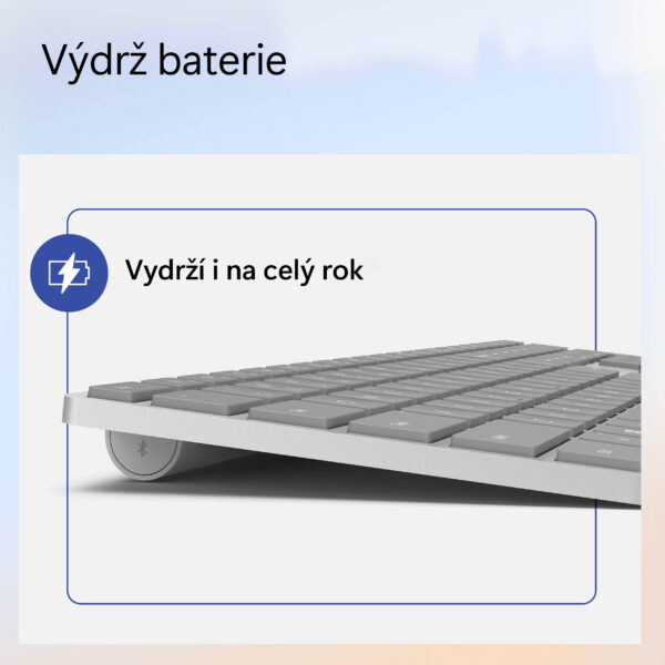 5.SFC_Perkins_FY25C2 Microsoft Surface Keyboard (2. edice)/Bezdrátová Bluetooth/CZ-SK layout/Šedá