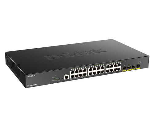 D-Link DGS-1250-28XMP/E 24-port Gigabit PoE Smart Managed Switch with 4x 10G SFP+ ports, 370Watts