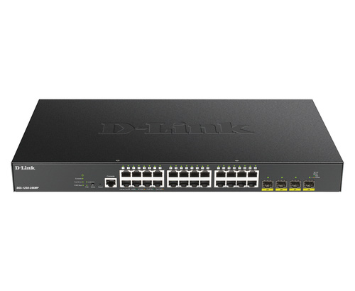D-Link DGS-1250-28XMP/E 24-port Gigabit PoE Smart Managed Switch with 4x 10G SFP+ ports, 370Watts