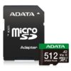 512s-2 Adata Speed Plus/Micro SD/512GB/UHS-I U3 / Class 10/+ Adaptér
