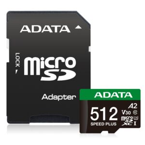 512s-2 Adata Speed Plus/Micro SD/512GB/UHS-I U3 / Class 10/+ Adaptér