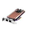 533_1614048931_rendering_QM2-2G2P2T.766 QNAP QM2 series, 2 x PCIe 2280 M.2 SSD slots, PCIe Gen3 x 4 , 2 x Intel I225LM 2.5GbE NBASE-T port