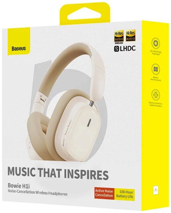 Baseus Bowie H1i/ANC/Jack/Drát/BT/Bezdrát/Bílá