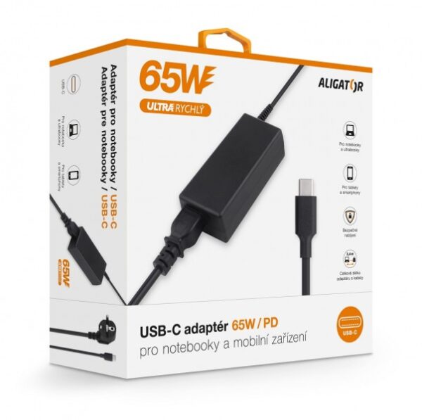 6-405 Aligator Power Delivery 65W USB-C adaptér
