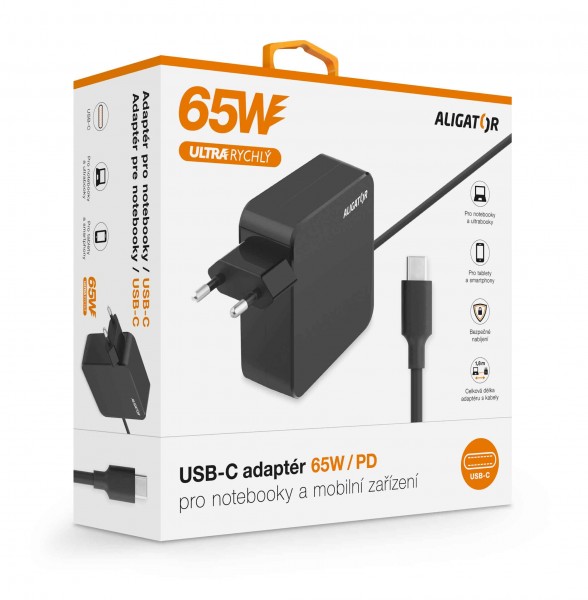 6-406 Aligator Power Delivery 65W USB-C adaptér