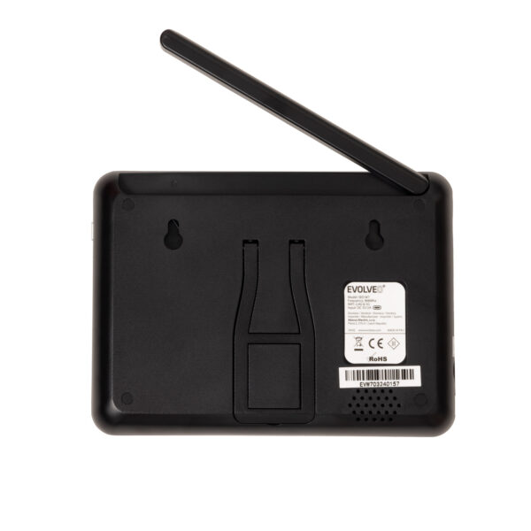 6-416 EVOLVEO DoorPhone W7, Sada domácího bezdrátového videotelefonu s WiFi černý stříbrný monitor