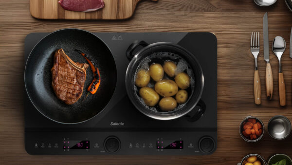 6-535 Salente InductPro2, indukční vařič, dvouoplotýnkový, černý