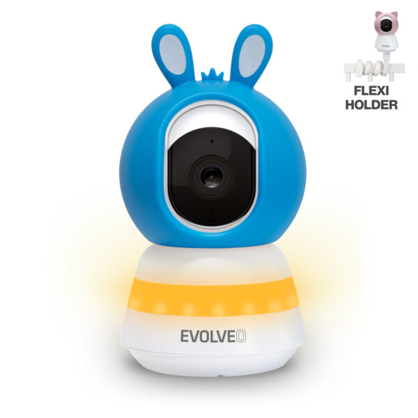 EVOLVEO Baby Monitor N5 - Set videochůvičky s 360° dohledem, obousměrnou komunikací a ukolébavkami,