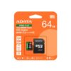 Adata Speed Plus/Micro SD/64GB/UHS-I U3 / Class 10/+ Adaptér