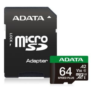 64s-2 Adata Speed Plus/Micro SD/64GB/UHS-I U3 / Class 10/+ Adaptér