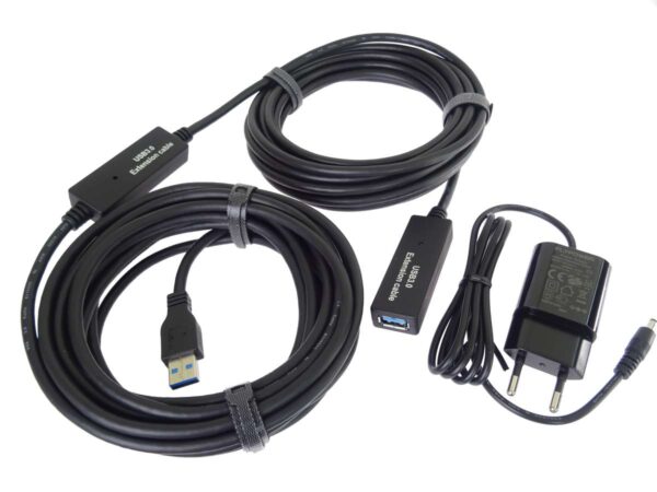 6512_s PremiumCord USB 3.0 repeater a prodlužovací kabel A/M-A/F 10m