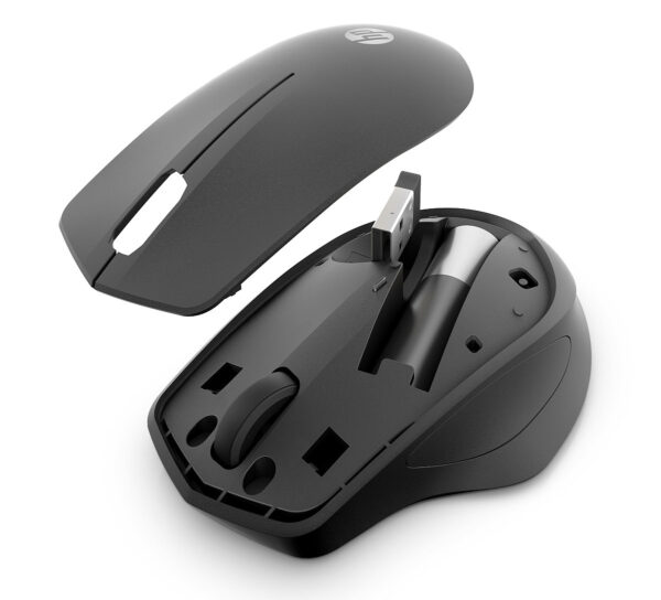 6G4E6AA_3 HP 285 Silent Wireless Mouse/Kancelářská/Optická/Pro praváky/1 200 DPI/Bezdrátová USB/Černá