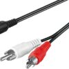 PremiumCord Kabel 1x CINCH female - 2x CINCH male 20cm