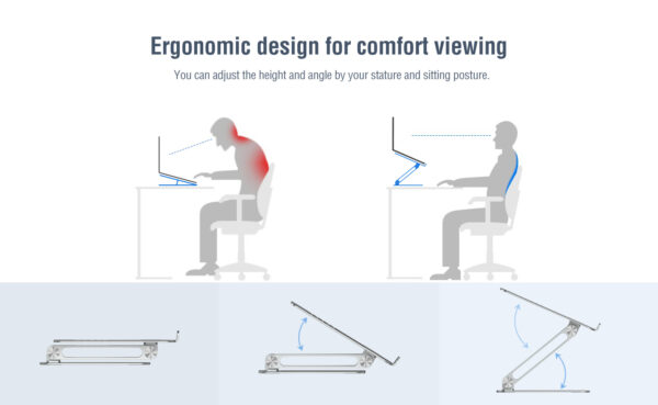 7-114 Nillkin ProDesk Adjustable Laptop Stand Grey