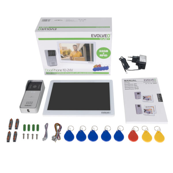 EVOLVEO DoorPhone 10-2W - 2 drátový videotelefon s aplikací 32GB pamětí