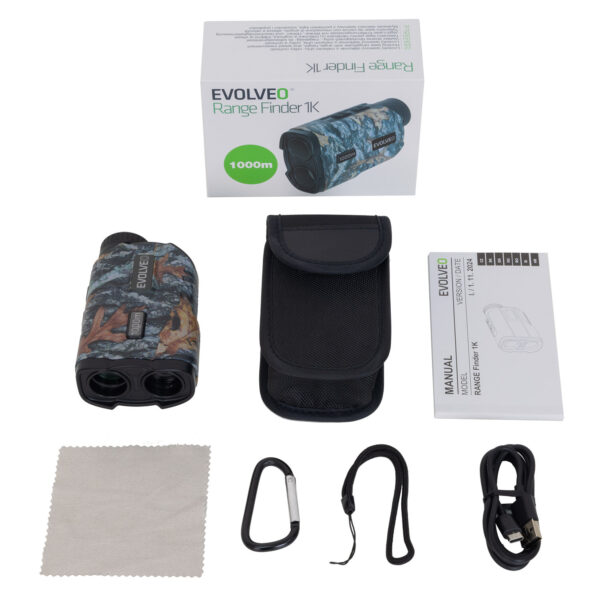 EVOLVEO Range Finder 1K, lovecký laserový dálkoměr s měřením úhlu, výšky a rychlosti
