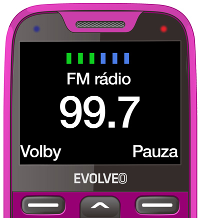 EVOLVEO EasyPhone XR, mobilní telefon pro seniory s nabíjecím stojánkem, růžový