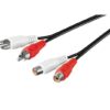 PremiumCord Kabel 2x Cinch-2x Cinch, M/F 5m