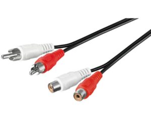 70_s PremiumCord Kabel 2x Cinch-2x Cinch, M/F 2m