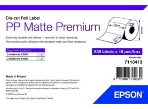 7113413_s-1 PP Matte Label Premium, 76mm x 51mm, 535 Labels