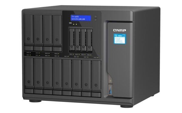 QNAP TS-1655-8G (8core 2,8GHz, 8GB RAM, 12x 3,5"+4x 2,5" SATA, 2x M.2 NVMe slot, 2x 2,5GbE, 3x PCIe)