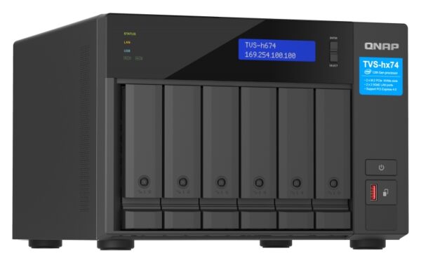 QNAP TVS-h674-i5-32G (6core 4,4GHz, ZFS, 32GB RAM, 6x SATA, 2x M.2 NVMe, 2x PCIe, 2x 2,5GbE, HDMI)