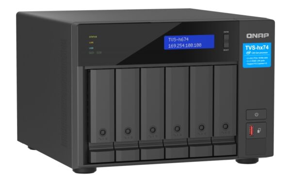 QNAP TVS-h674-i5-32G (6core 4,4GHz, ZFS, 32GB RAM, 6x SATA, 2x M.2 NVMe, 2x PCIe, 2x 2,5GbE, HDMI)