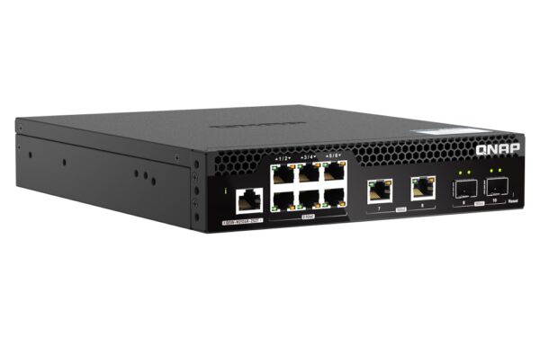 QNAP řízený switch QSW-M2106R-2S2T (6x 2,5GbE RJ45, 2x 10GbE RJ45, 2x 10GbE SFP+, malá šířka)