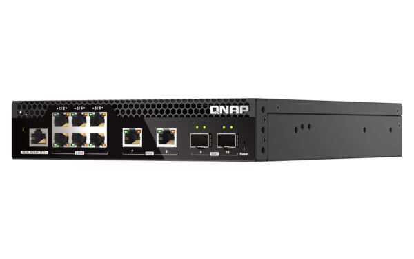 QNAP řízený switch QSW-M2106R-2S2T (6x 2,5GbE RJ45, 2x 10GbE RJ45, 2x 10GbE SFP+, malá šířka)