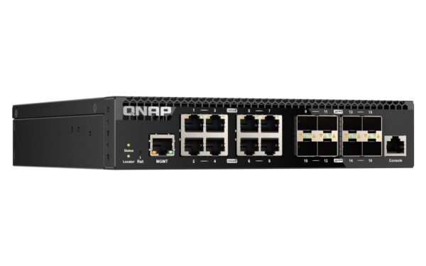 QNAP řízený switch QSW-M3216R-8S8T (8x 10GbE porty + 8x 10G SFP+ porty, poloviční šířka)