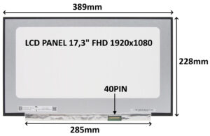 77030549_obr_s-2 LCD PANEL 17,3" FHD 1920x1080 40PIN MATNÝ IPS 144HZ / BEZ ÚCHYTŮ