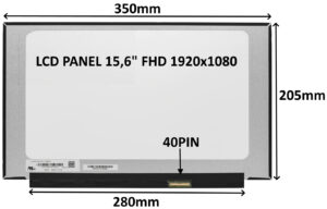 LCD PANEL 15,6" FHD 1920x1080 40PIN MATNÝ IPS 144HZ / BEZ ÚCHYTŮ