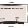 77042065_obr_s-2 LCD PANEL 14,0" FHD 1920x1080 30PIN MATNÝ IPS / BEZ ÚCHYTŮ