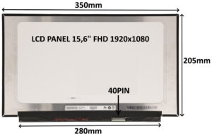 LCD PANEL 15,6" FHD 1920x1080 40PIN MATNÝ IPS 120HZ / BEZ ÚCHYTŮ