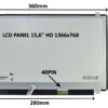 77044552_s-2 LCD PANEL 15,6" HD 1366x768 40PIN MATNÝ / ÚCHYTY NAHOŘE A DOLE