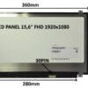 77049210_s-2 LCD PANEL 15,6" FHD 1920x1080 30PIN MATNÝ IPS / ÚCHYTY NAHOŘE A DOLE