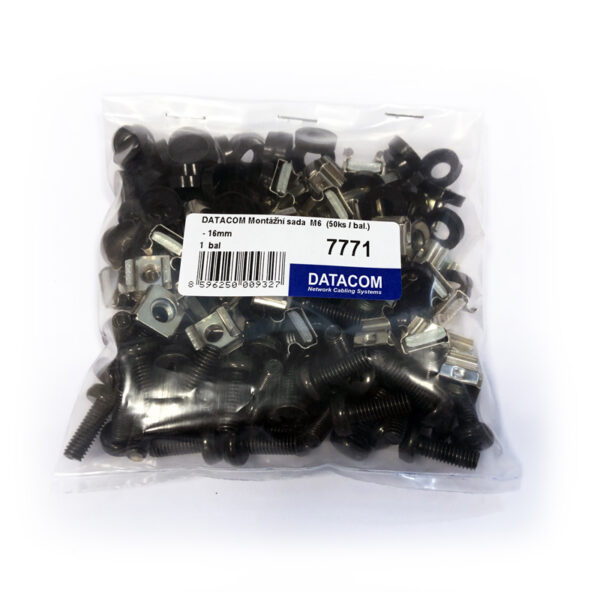 Montážní sada  M6  (50ks / bal.) - 16mm BLACK