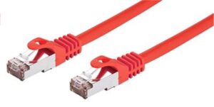 7777_s-2 Kabel C-TECH patchcord Cat6, FTP, červený, 1m